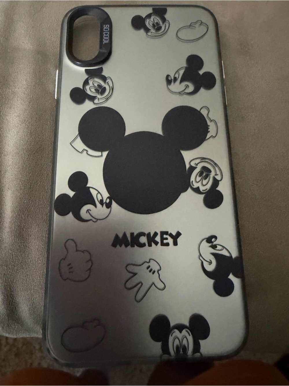Mickey Mouse Black Graphic Phone Case - Disney Style